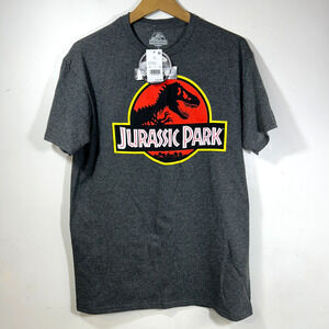 Jurassic Park Original T-Shirt Official Dinosaur Jurassic World M Gray